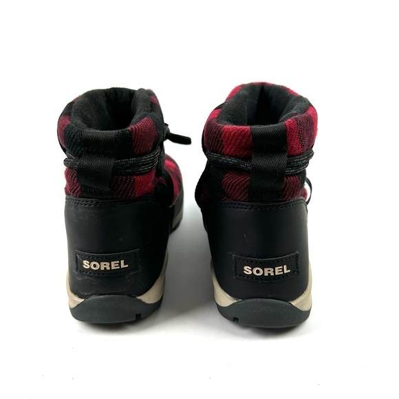 Sorel Whitney Short Ankle Boot 9 Red Dahlia Quilted Bootie Womens - Picture 6 of 10